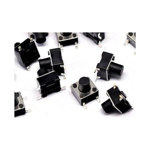 6*6*7MM SMD 4 feet touch switch micro/button switch feet of copper legs button 6x6x7mm Hot wholesale free shipping