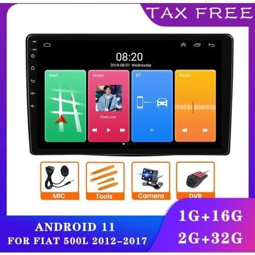 Android 11 2.5D Screen RDS AM FM Car Video For Fiat 500L 2012-2017 GPS Navigation 1+16G car Radio Autoradio