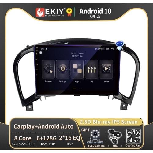 EKIY 9'' IPS For Nissan Juke YF15 2010-2014 Car Radio Multimedia Video Player Navigation GPS Android 9.0 No 2din 2 Din Car Dvd
