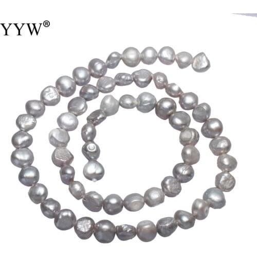 Cultured Potato Freshwater Pearl Beads Grey 6-7mm Approx 0.8mm Sold Per Approx 15 Inch Strand