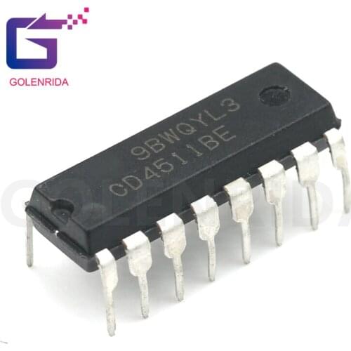10PCS CD4511BE DIP16 CD4511 DIP 4511BE DIP-16 HEF4511BP