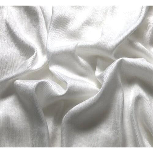 CF936 Crinkle Cloth Silk Linen/Shiny White Luxury Ripple High-ranking Custom Fabric Illuminant No-elastic Fabric For Women