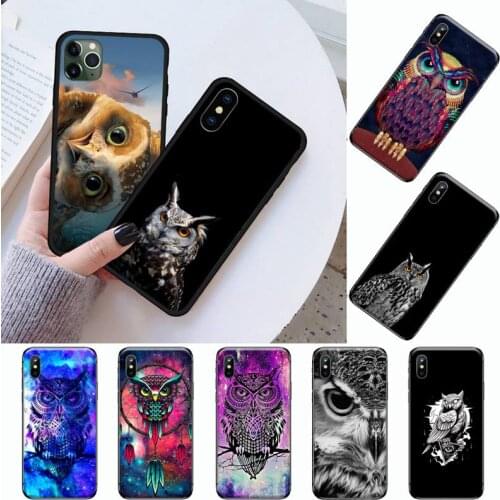 Animal Owl Bird night Pattern coque cover Phone Case for iPhone 11 12 pro XS MAX 8 7 6 6S Plus X 5S SE 2020 XR