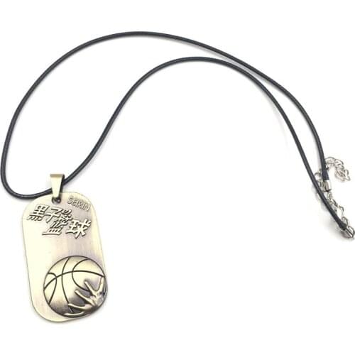 Hot Japan Animation Jewelry Kuroko No Basuke Necklace Vintage Bronze Pendants For Men Gifts