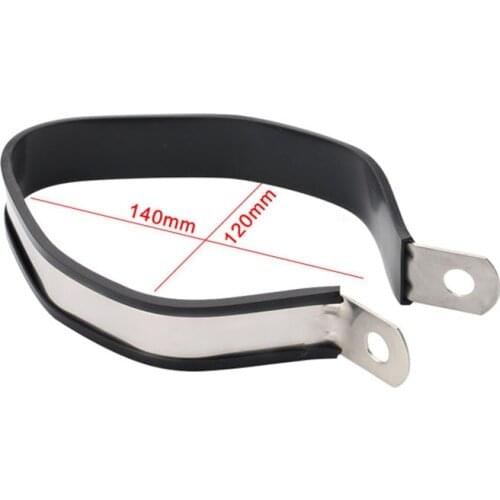 ID:90/95/100/120mm Universal Motorcycle Exhaust Pipe Muffler Escape Moto Holder Clamp Fixed Ring Support Bracket