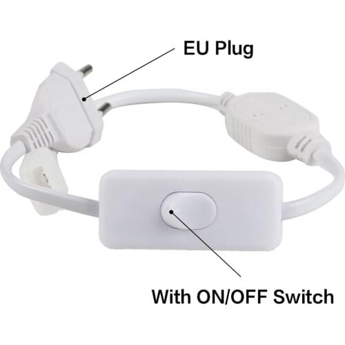 220v EU Plug LED Strip Accessory Power Supply Light With Switch