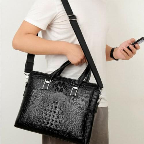 Leather Skin Men Business Bag Laptop Briefcase MENS 100% Genuine Real Crocodile