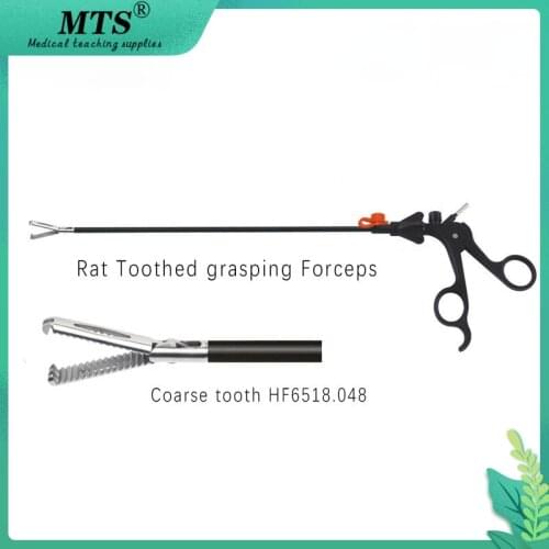 Laparoscopic Surgical Instruments Stainless Steel Rat Toothed grasping Forceps Coarse tooth used medical teaching and surgery