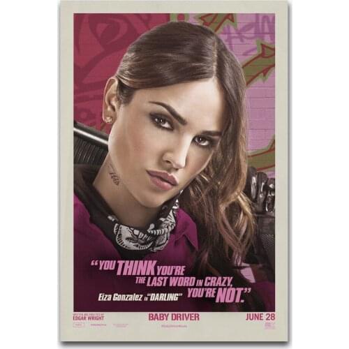 Hot 2017 Film New Baby Driver Movie Eiza-Silk Art Poster Wall Sticker Decoration Gift