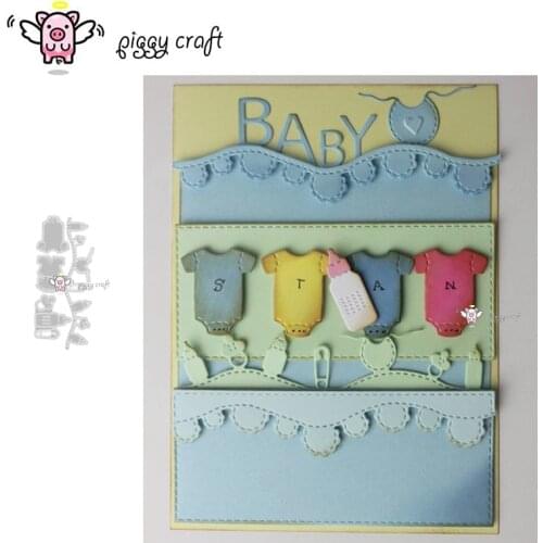 Piggy Craft metal cutting dies cut die mold Baby bottle clothes pins Scrapbook paper craft knife mould blade punch stencils dies
