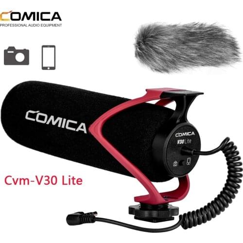 COMICA CVM-V30 LITE Video Recording Microphone Condenser Interview Mic for Canon Nikon Fuji DSLR Camera for iPhone Smartphone