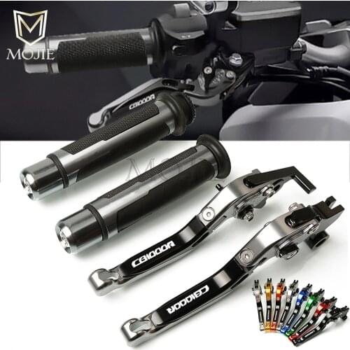 Motorcycle CNC Adjustable Foldable Brake Clutch Lever Hand Grips Handle bars Set For Honda CB1000R CB1000 R CB 1000 R 2008-2016