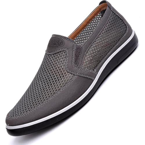 MenS Casual Shoes,Men Summer Style Mesh Flats for Men Loafer Creepers Casual High-End Shoes Very Comfortable Size:38-44 Zapatos