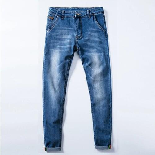 Mens Jeans Fashion Leisure Slim Fit trend Youth Stretch Tight Pants Men Cool 7 Elements