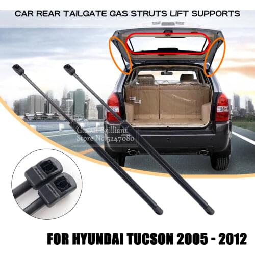 2/4x Rear Trunk Tailgate Boot Rear Window Glass Gas Spring Shock Lift Struts Support SG367011 SG367012 For Hyundai Tucson 05-12