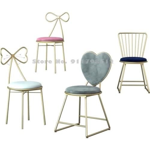 Nordic ins chair net red makeup chair desk chair dressing chair dining chair home restaurant back chair nail stool