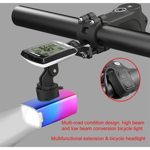 Lifting bicycle light & multi-function stopwatch, strong light flashlight, multi-road condition design bicycle far and near ligh