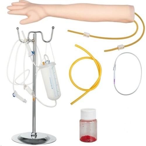 Intravenous Practice Arm Kit Phlebotomy Arm Kit with Infusion Stand Practice Arm for Phlebotomy IV Practice Arm Kits N2UA