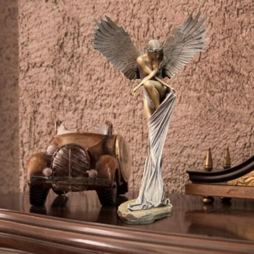 Redemption Angel Resin Figures Innovative Cherub Sculpture Angel Model Statue Home Decor Room Decor