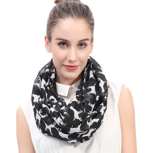 Labrador Retriever Dog Pet Animal Print Infinity Loop Scarf for Women Snood Lady Gift Winter Spring Accessories
