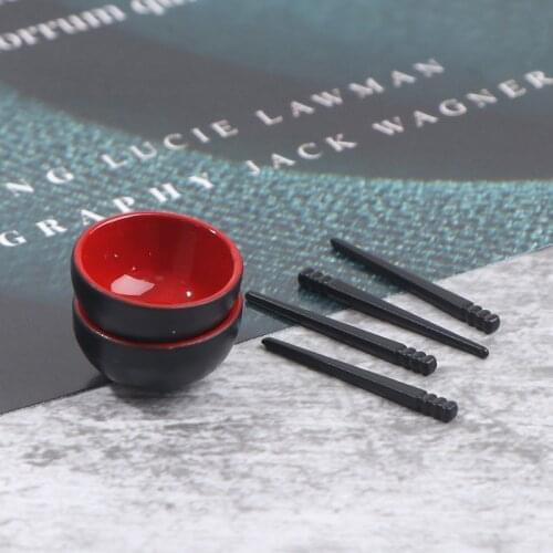 1 Set 1/12 Dollhouse Miniature Bowl Chopsticks Tableware Set Kitchen Accessories Toys