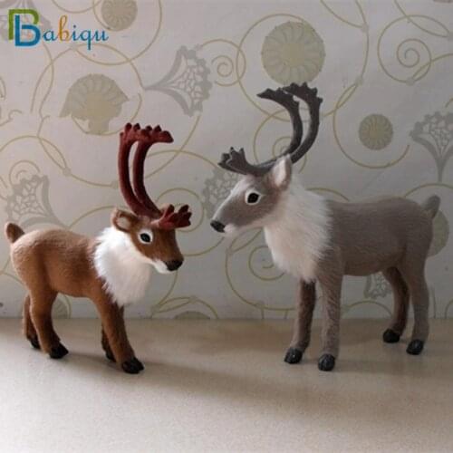 Babiqu 1pc Lovely Simulation Plush Elk Toys Soft Sika Deer Cute New Year Christmas Decorations Baby Kids Birthday Gift