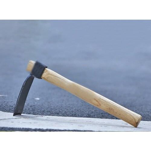 1PC Hoe with Wooden Handle Portable Garden Hand Tool Steel Gardening Planting Digger Excavator Farming Agriculture