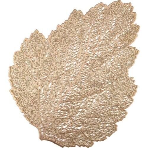 1Pc Leaves Shaped Table Heat Insulated Mats Coaster Desktop Mugs Pads Coffee Cup Mat Home Tableware Forks Knife Pad Placemat