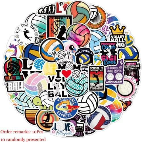 10/30/50Pcs Cartoon Love Volleyball Sports Fans Poster Stickers Fridge Phone Laptop Luggage Wall Notebook Graffiti Kids Toys