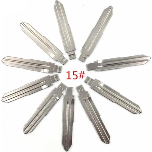 10pcs/lot Type 15# Metal Blank Uncut Flip KEYDIY/VVDI/JMD Remote Key Blade