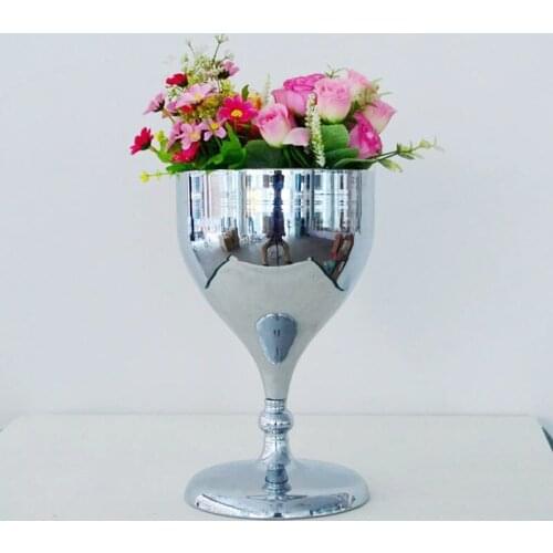 10Pcs/Lot Flower Vases Floor Metal Vases Plant Dried Floral Holder Flower Pots Road Lead Home Wedding Corridor Decoration ZHP004