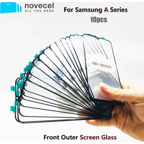 10pcs LCD Screen Touch Panel Front Glass Replacement Outer Glass Lens For Samsung A12 A125 A02 A022 A02s A025 A42 A32 A52 A72
