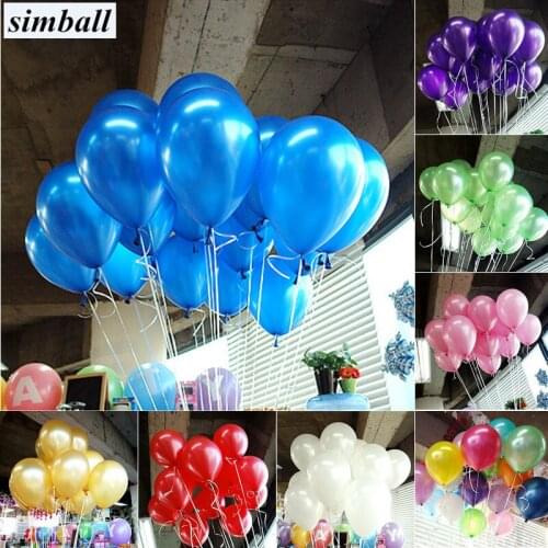 100pcs 10inch Blue Latex Balloons 21 Colors Helium Air Balls Inflatable Happy Birthday Wedding Party Decoration Balloon Supplies