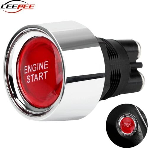 LEEPEE Car Ignition Switch Engine Start Button Push Starter Replacement Universal Competition Vehicle Auto Accessories DC 12V