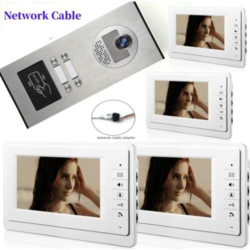 7" video intercom doorbell night vision 1000tvl door camera waterproof unlock for home apartment video door phone system