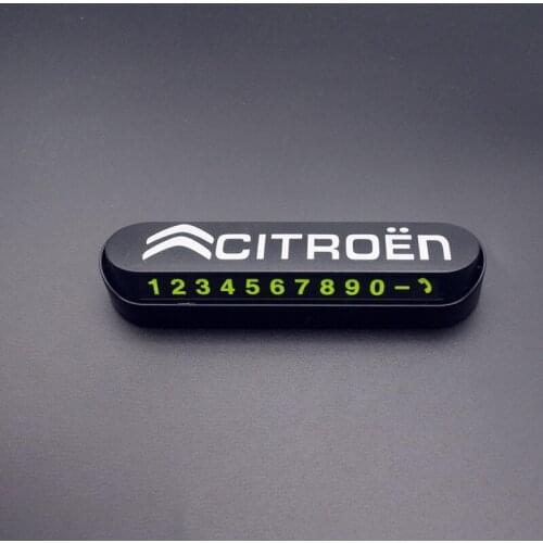 Car Temporary Parking Card Sticker Phone Number Card Plate For Citroen C1 C2 C3 C4 C5 C6 C8 C4L DS3 DS4 DS5 DS6 C-ELYSEE VTS