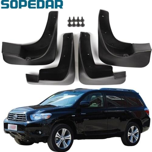 SOPEDAR Car Mudflap Fender For Toyota Highlander 2007 2008 2009 2010 Mudguards Accessories Front and Rear Mud Flaps Splash Guard