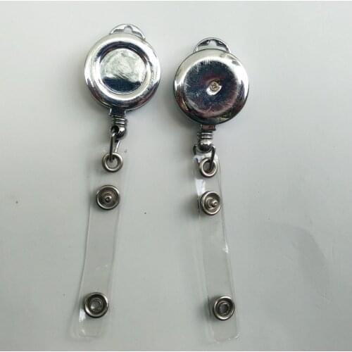 Free shipping 1000pcs/lot customized logo badge reel; promotional retractable metal badge holder; belt clip BR5