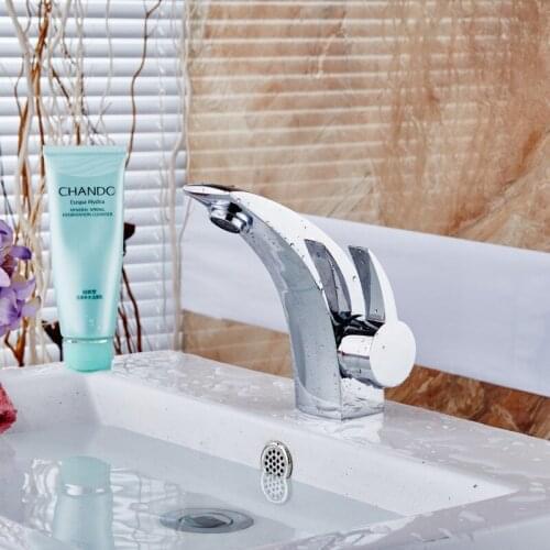 Free shipping Fashion single handle single hole basin sink faucet with solid brass home bathroom basin water tap