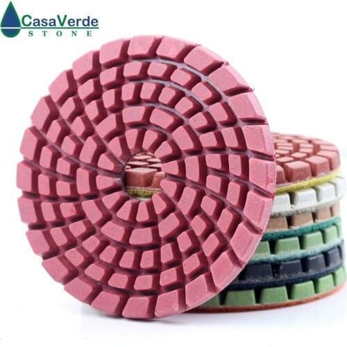 DC-CDFL01 diamond 4 inch 100mm wet floor polishing pads for stone or concrete floor with free shipping