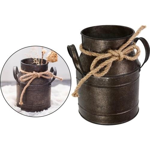Retro Fashion Flower Bucket Gence Garden Patio Planter Rustic Flower Pots