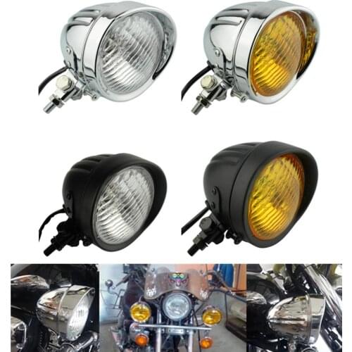 New Retro Motorcycle Headlights 4.5 Inch High/Low Beam For Sportster Custom Softail Cruiser Bobber Dyna Head Lamp
