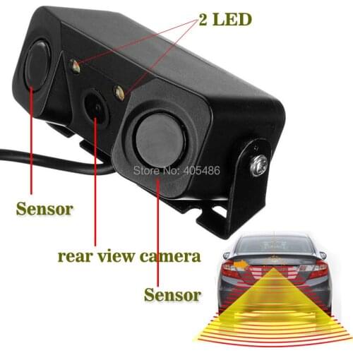 Universal 3 in1 Parking Camera Sensors Black Sensors Reversing Radar Car Rearview Rear View Camera Reversing Camera Waterproof