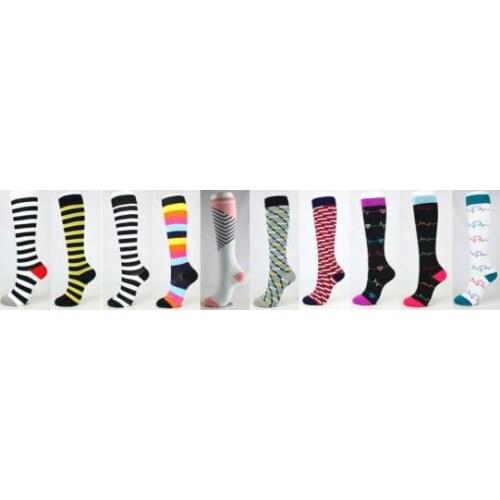 10pair/lot High-Equality Prevent Varicose Veins Nylon Matetial Sweatproof Colourful Compression Stockings For Men & Women