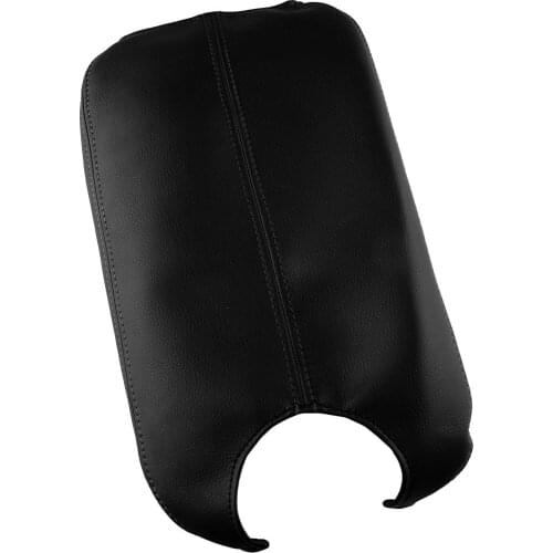 DWCX Black Leather Armrest Center Console Lid Cover fit for Honda Accord Coupe Crosstour 2008 2009 2010 2011 2012 Black Sewing