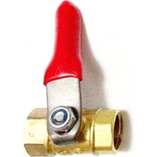 1/8" 1/4" 3/8" BSP Female Thread With Red Handle Brass Ball Valve Pressure 0.8 Mpa Pipe joint Valve Parts