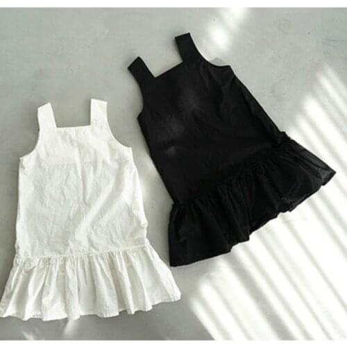 Summer Baby Girls Dress New 2020 Kids Jumper Children Clothes Ruffles Girls Overall Dress Cotton Teenager Suspender Dress,#3879