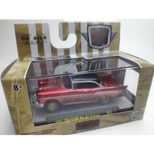 Diecast 1/64 Scale 1957 Chevrolet Limited Car Model Alloy Car Retro Collection Decoration Souvenir Ornaments Display Gifts Show