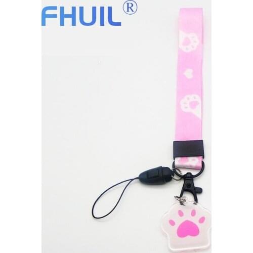 Cute Charm mobile phone Portable stitch lanyard Hand rope Pink lanyards for keys phone strap keychain wandering keycord String