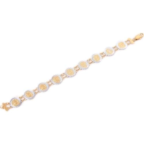 Muslim Islamic Arabic Religious Jewelry Islam Two Tone Coins Brass Bracelet For Women Jewelry